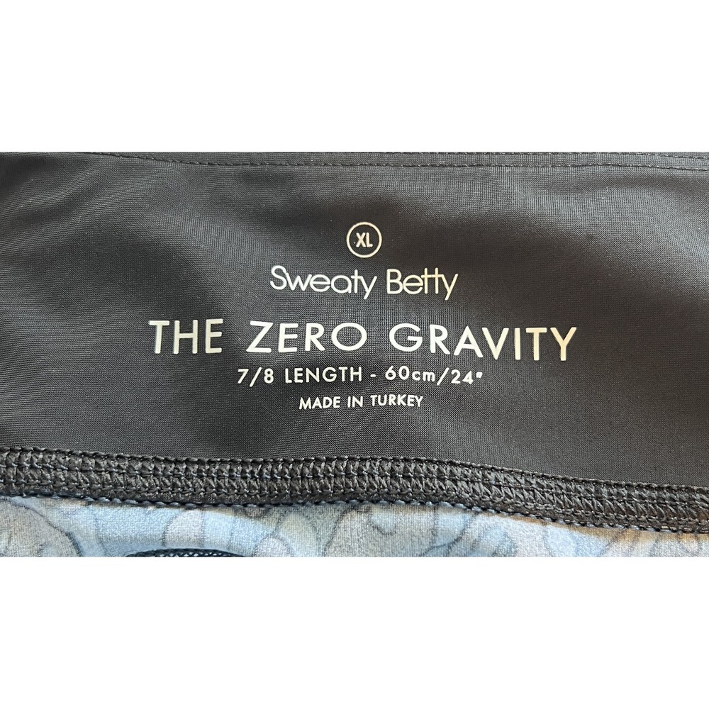 Sweaty Betty Zero Gravity 7/8 Running Leggings Blue Leopard Print XL SB5402B - Picture 5 of 7